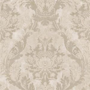 Seabrook Designs OF30100 Olde Francais Grey Toulouse Damask Wallpaper
